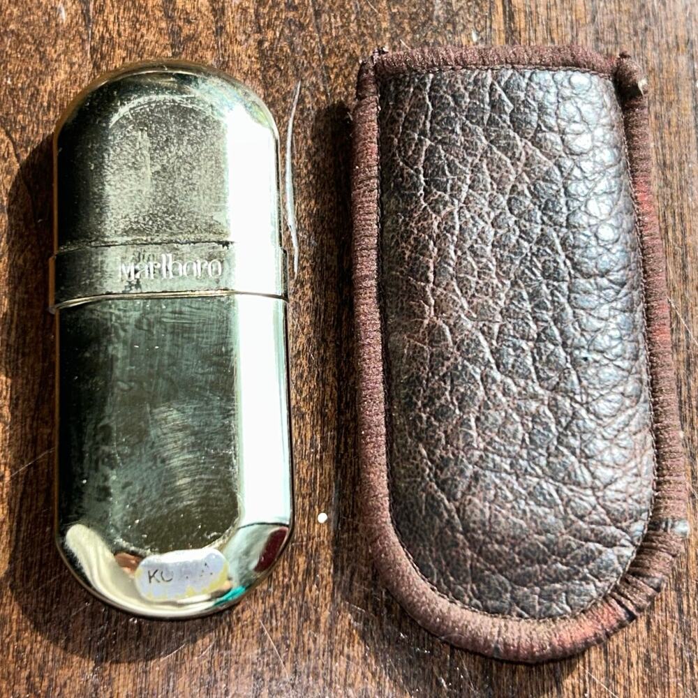 Vintage Marlboro Brass No. 6 Lighter with Case